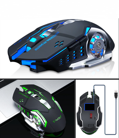 GGaming Mouse by T Wolf - T Wolf Q13 - Wireless Gaming Mouse - Ambidextrous-