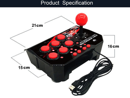 Fight Stick Controller - Arcade Fight Stick - Red-