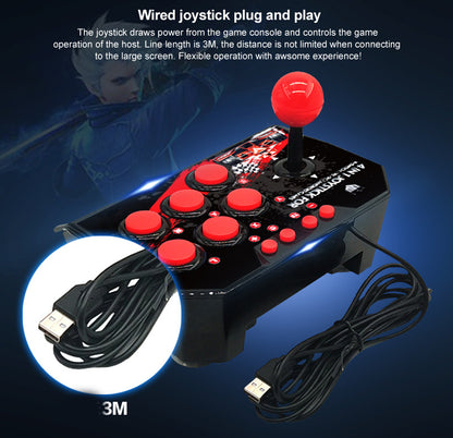 Fight Stick Controller - Arcade Fight Stick - Red-