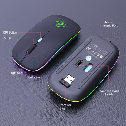 GGaming Mouse - Cool Wireless Mouse - E1100 by iMice - Dual-mode Bluetooth-