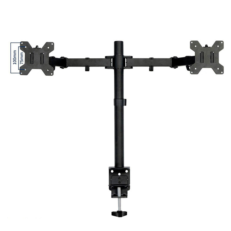 PC Monitor Dual Stand - C-Clamp Desktop Mount-