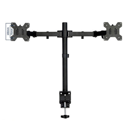 PC Monitor Dual Stand - C-Clamp Desktop Mount-