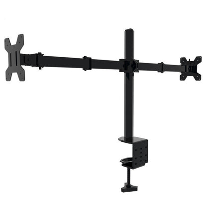 PC Monitor Dual Stand - C-Clamp Desktop Mount-