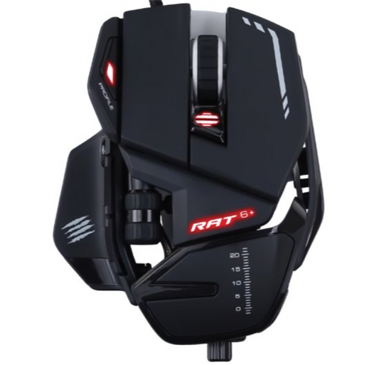 GGaming Mouse by Mad Catz R.A.T. 6+, Gaming Mouse, Wired, Optical-