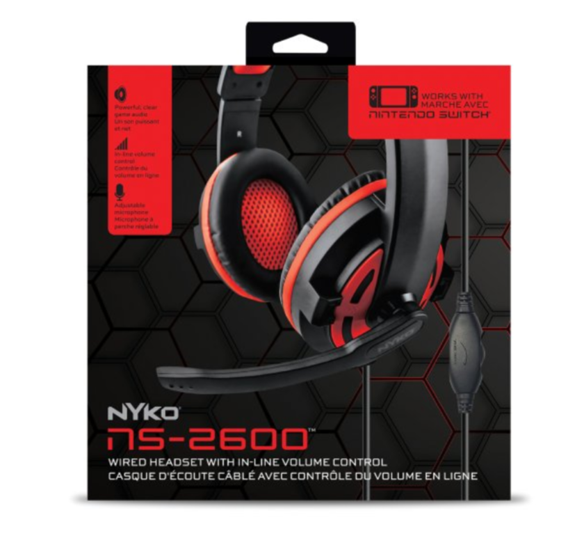 GGaming Headset by Nyko - Nyko NS-2600 - Gamer Headset for Nintendo Switch, PC, X Box, PS 5, PS 4-